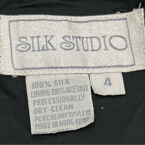 Vintage Silk Studio Women's Black Strapless Warp Cocktail Dress Size 4 - Picture 7 of 8